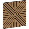 Mexen Linea 06 panneau mural acoustique 60 x 60 cm (4 pièces), feutre 9 mm, placage technique, Chêne Classic