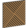 Mexen Linea 08 panneau mural acoustique 60 x 60 cm (4 pièces), feutre 9 mm, placage technique, Chêne Classic