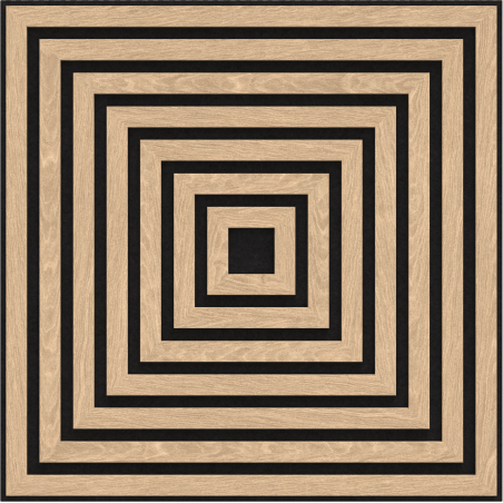 Mexen Linea 13 panneau mural acoustique 60 x 60 cm (4 pcs.), feutre 9 mm, placage technique, Chêne blanchi - S110-60607-13-040