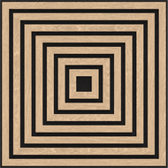 Mexen Linea 13 panneau mural acoustique 60 x 60 cm (4 pcs.), feutre 9 mm, placage technique, Chêne blanchi - S110-60607-13-040