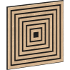 Mexen Linea 13 panneau mural acoustique 60 x 60 cm (4 pcs.), feutre 9 mm, placage technique, Chêne blanchi - S110-60607-13-040