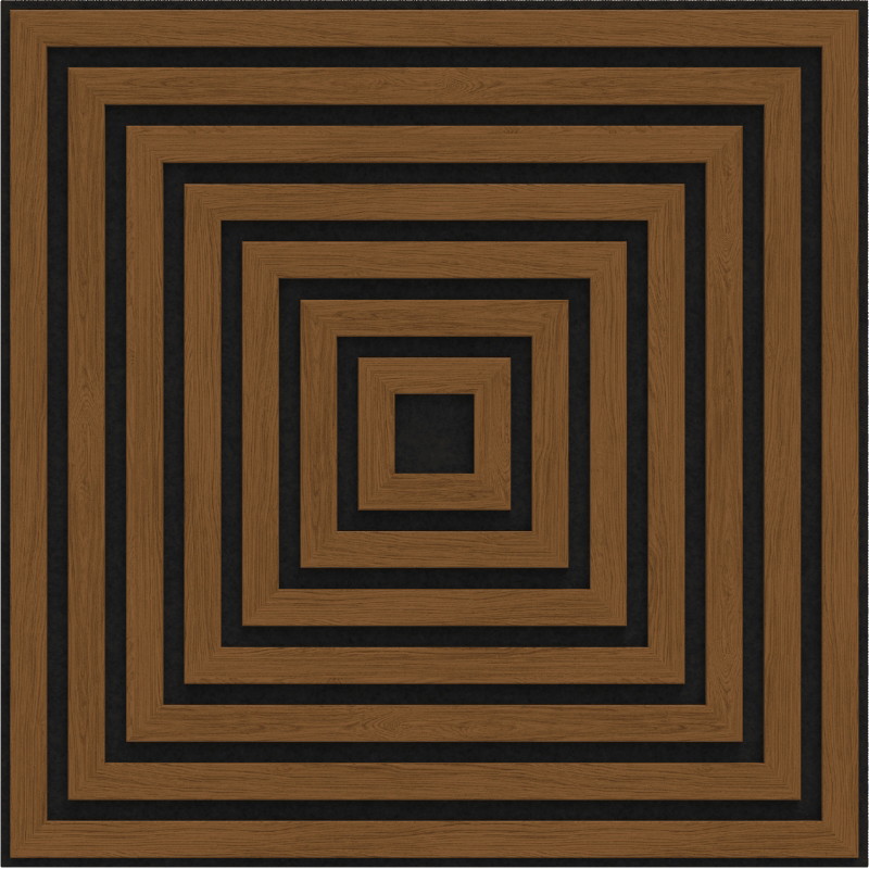 Mexen Linea 13 panneau mural acoustique 60 x 60 cm (4 pièces), feutre 9 mm, placage technique, Chêne Naturel