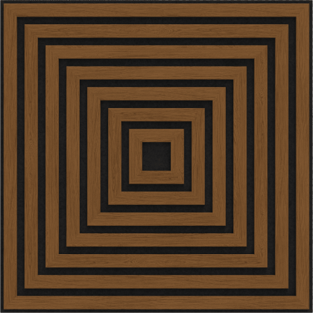Mexen Linea 13 panneau mural acoustique 60 x 60 cm (4 pièces), feutre 9 mm, placage technique, Chêne Naturel