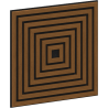 Mexen Linea 13 panneau mural acoustique 60 x 60 cm (4 pièces), feutre 9 mm, placage technique, Chêne Naturel