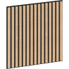 Mexen Linea 15 panneau mural acoustique 60 x 60 cm (4 pcs), feutre 9 mm, placage technique, Chêne blanchi - S110-60607-15-040