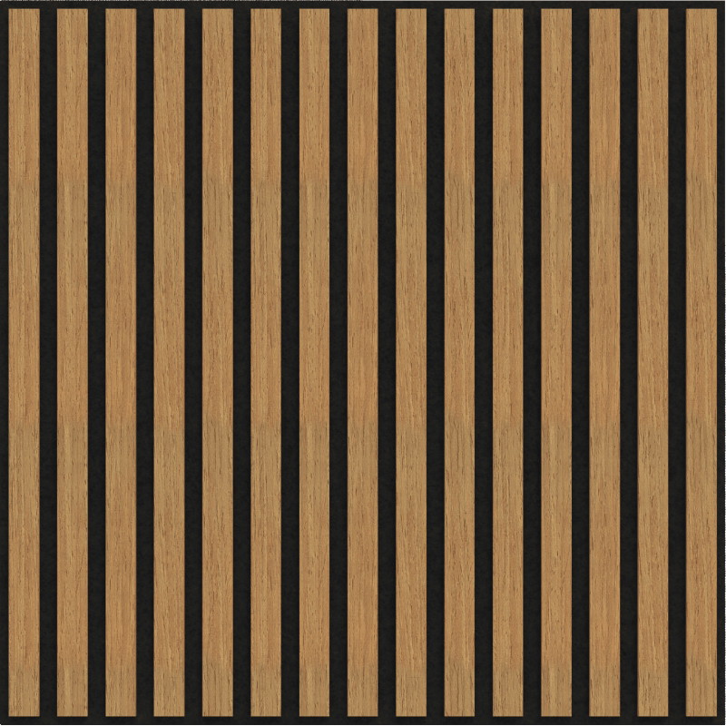 Mexen Linea 15 panneau mural acoustique 60 x 60 cm (4 pièces), feutre 9 mm, placage technique, Chêne Classique