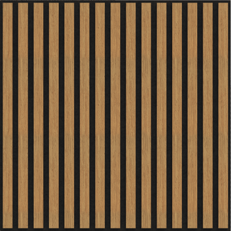 Mexen Linea 15 panneau mural acoustique 60 x 60 cm (4 pièces), feutre 9 mm, placage technique, Chêne Classique