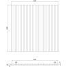 Mexen Linea 15 panneau mural acoustique 60 x 60 cm (4 pièces), feutre 9 mm, placage technique, Chêne Classique
