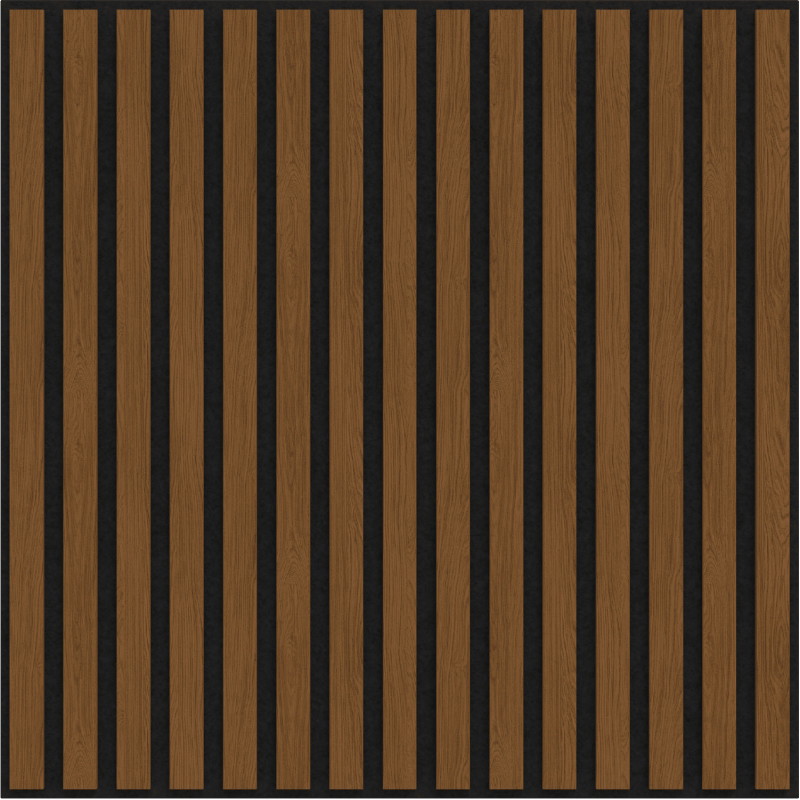 Mexen Linea 15 panneau mural acoustique 60 x 60 cm (4 pièces), feutre 9 mm, placage technique, Chêne Naturel
