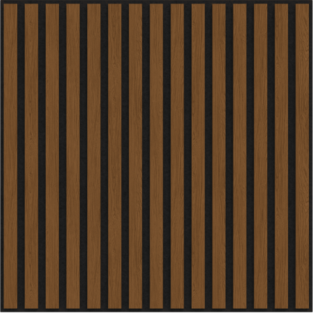 Mexen Linea 15 panneau mural acoustique 60 x 60 cm (4 pièces), feutre 9 mm, placage technique, Chêne Naturel