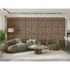 Mexen Linea 25 panneau mural acoustique 60 x 60 cm (4 pcs), feutre 9 mm, placage technique, Chêne Blanchi - S110-60607-25-040