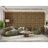 Mexen Linea 25 panneau mural acoustique 60 x 60 cm (4 pièces), feutre 9 mm, placage technique, Chêne Classic