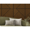Mexen Linea 25 panneau mural acoustique 60 x 60 cm (4 pièces), feutre 9 mm, placage technique, Chêne Naturel