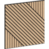 Mexen Linea 26 panneau mural acoustique 60 x 60 cm (4pcs), feutre 9 mm, placage technique, Chêne blanchi - S110-60607-26-040