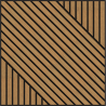 Mexen Linea 26 panneau mural acoustique 60 x 60 cm (4 pcs), feutre 9 mm, placage technique, Chêne Classique - S110-60607-26-041
