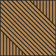 Mexen Linea 26 panneau mural acoustique 60 x 60 cm (4 pcs), feutre 9 mm, placage technique, Chêne Classique - S110-60607-26-041