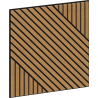 Mexen Linea 26 panneau mural acoustique 60 x 60 cm (4 pcs), feutre 9 mm, placage technique, Chêne Classique - S110-60607-26-041