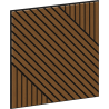 Mexen Linea 26 panneau mural acoustique 60 x 60 cm (4 pcs), feutre 9 mm, placage technique, Chêne Naturel - S110-60607-26-042