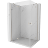 Mexen Mist-H Duo cabine de douche pivotante gauche 80 x 70 cm, transparent, nickel brossé - 8A5-080L-070P-97-00