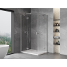 Mexen Mist-H Duo cabine de douche pivotante gauche 85 x 70 cm, transparent, nickel brossé - 8A5-085L-070P-97-00