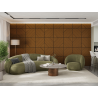 Mexen Linea 26 panneau mural acoustique 60 x 60 cm (4 pcs), feutre 9 mm, placage technique, Chêne Naturel - S110-60607-26-042