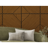 Mexen Linea 26 panneau mural acoustique 60 x 60 cm (4 pcs), feutre 9 mm, placage technique, Chêne Naturel - S110-60607-26-042