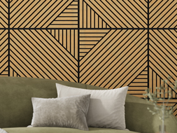 Mexen Linea 26 panneau mural acoustique 60 x 60 cm (4 pcs), feutre 9 mm, placage technique, Chêne Classique - S110-60607-26-041