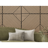 Mexen Linea 26 panneau mural acoustique 60 x 60 cm (4pcs), feutre 9 mm, placage technique, Chêne blanchi - S110-60607-26-040