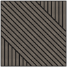 Mexen Linea 26 panneau mural acoustique 60 x 60 cm (4pcs), feutre 9 mm, placage technique, Chêne Gris - S110-60607-26-043