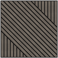Mexen Linea 26 panneau mural acoustique 60 x 60 cm (4pcs), feutre 9 mm, placage technique, Chêne Gris - S110-60607-26-043