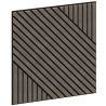 Mexen Linea 26 panneau mural acoustique 60 x 60 cm (4pcs), feutre 9 mm, placage technique, Chêne Gris - S110-60607-26-043