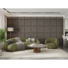 Mexen Linea 26 panneau mural acoustique 60 x 60 cm (4pcs), feutre 9 mm, placage technique, Chêne Gris - S110-60607-26-043