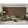 Mexen Linea 26 panneau mural acoustique 60 x 60 cm (4 pcs), feutre 9 mm, placage technique, Noyer Foncé - S110-60607-26-044