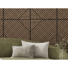 Mexen Linea 26 panneau mural acoustique 60 x 60 cm (4 pcs), feutre 9 mm, placage technique, Noyer Foncé - S110-60607-26-044