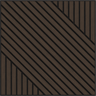 Mexen Linea 26 panneau mural acoustique 60 x 60 cm (4 pièces), feutre 9 mm, placage technique, Chêne Mocca - S110-60607-26-045