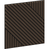 Mexen Linea 26 panneau mural acoustique 60 x 60 cm (4 pièces), feutre 9 mm, placage technique, Chêne Mocca - S110-60607-26-045