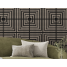 Mexen Linea 02 panneau mural acoustique 60 x 60 cm (4 pièces), feutre 9 mm, placage technique, Chêne Gris - S110-60607-02-043