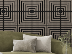 Mexen Linea 02 panneau mural acoustique 60 x 60 cm (4 pièces), feutre 9 mm, placage technique, Chêne Gris - S110-60607-02-043