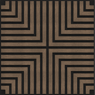 Mexen Linea 02 panneau mural acoustique 60 x 60 cm (4 pièces), feutre 9 mm, placage technique, Noyer Foncé - S110-60607-02-044