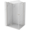 Mexen Mist-H Cabine de douche Duo pivotante gauche 95 x 80 cm, transparent, nickel brossé - 8A5-095L-080P-97-00