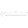 Mexen Line-B profils d'inclinaison pour verre 180 cm droite, cuivre brossé - 186504180R