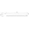 Mexen Line-B profil de douche pour verre 120 cm gauche, gris gun brossé - 186604120L