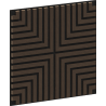 Mexen Linea 02 Panneau mural acoustique 60 x 60 cm (4 pcs), feutre 9 mm, placage technique, Chêne Mocca - S110-60607-02-045