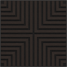 Mexen Linea 02 panneau mural acoustique 60 x 60 cm (4 pièces), feutre 9 mm, placage technique, Chêne Noir - S110-60607-02-046