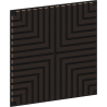 Mexen Linea 02 panneau mural acoustique 60 x 60 cm (4 pièces), feutre 9 mm, placage technique, Chêne Noir - S110-60607-02-046