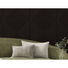 Mexen Linea 02 panneau mural acoustique 60 x 60 cm (4 pièces), feutre 9 mm, placage technique, Chêne Noir - S110-60607-02-046