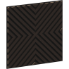 Mexen Linea 01 panneau mural acoustique 60 x 60 cm (4 pièces), feutre 9 mm, placage technique, Chêne Noir - S110-60607-01-046