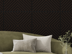 Mexen Linea 01 panneau mural acoustique 60 x 60 cm (4 pièces), feutre 9 mm, placage technique, Chêne Noir - S110-60607-01-046