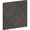 Mexen Linea 03 panneau mural acoustique 60 x 60 cm (4pcs), feutre 9 mm, placage technique, Chêne Gris - S110-60607-03-043