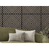 Mexen Linea 03 panneau mural acoustique 60 x 60 cm (4pcs), feutre 9 mm, placage technique, Chêne Gris - S110-60607-03-043